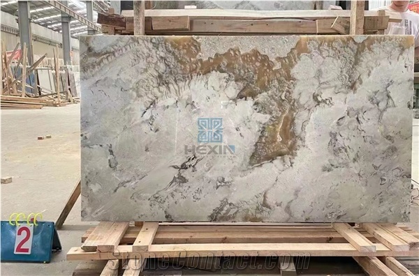 Turkey Bubble Onyx Slabs/Tiles, White Base Color