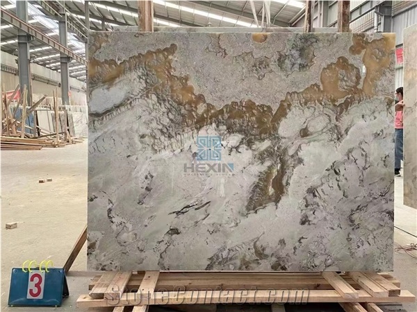 Turkey Bubble Onyx Slabs/Tiles, White Base Color