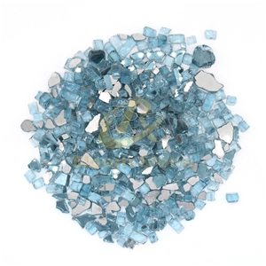 Aqua Blue Fire Pit Glass Chips For Fire Pit
