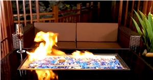 Gold Fire Pit Glass Chips For Fire Pit