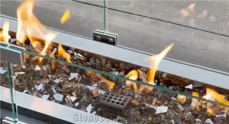 Ocean Blue Fire Pit Glass Chips For Fire Pit