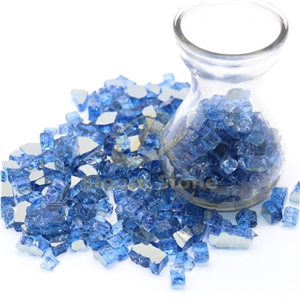 Pacific Blue Fireglass Blue Fireglass Glass Chips