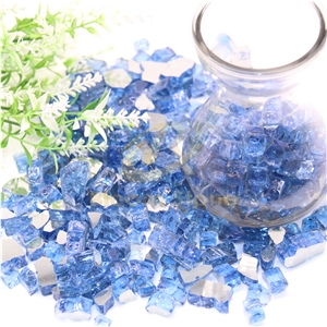 Pacific Blue Fireglass Blue Fireglass Glass Chips