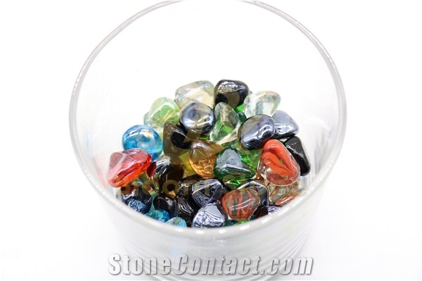 Red Fire Glass Diamonds  Fire Glass Rocks For Gas Fireplace