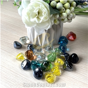 Red Fire Glass Diamonds  Fire Glass Rocks For Gas Fireplace