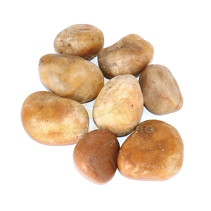 A Grade Polished Yellow Pebble Stone