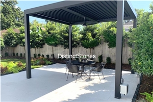 White Limestone Brushed Patio Pavers