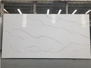 Artificial Calacatta Quartz Stone Slabs Jumbo Size