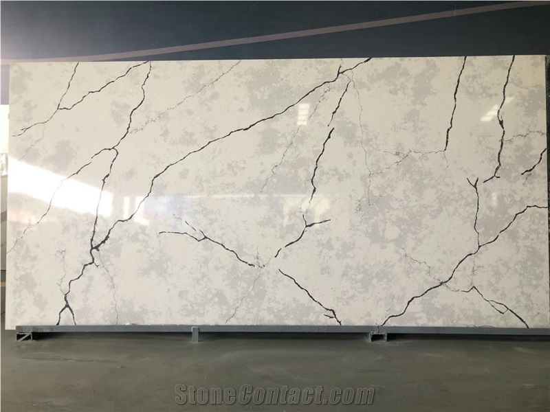 Artificial Quartz Stone Calacatta Slab Thickness 3Cm