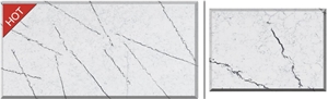Artificial Quartz Stone With Soft Light Vein Z024