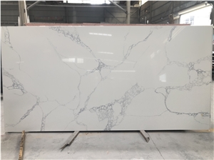 Calacatta Quartz Slabs 3 Cm Jumbo Size