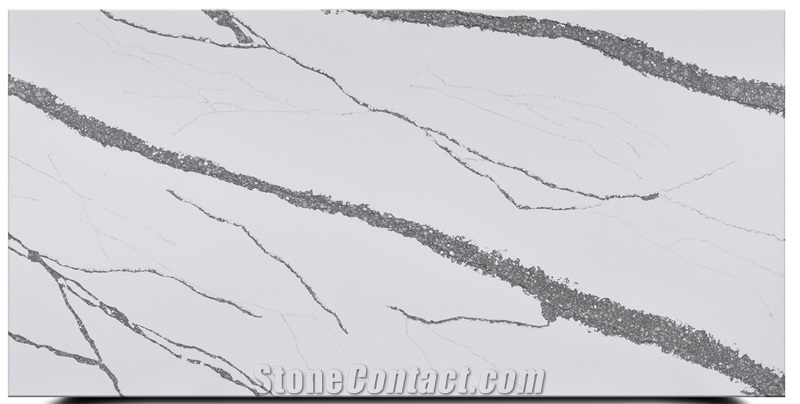 Dark Gray Vein Calacatta 2023 Quartz Stone Model