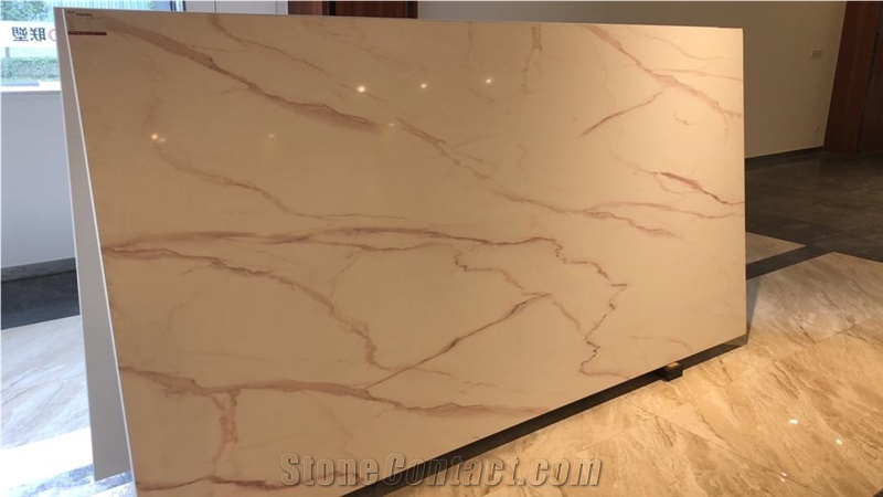 Good Quality Calacatta Quartz Stone Slab