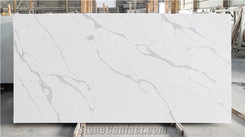 Great Sales Calacatta Model Z9077 White Background Grey Vein
