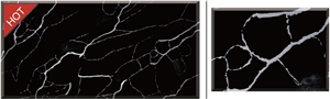 High-Glamour Black Quartz Stone Slab Z020