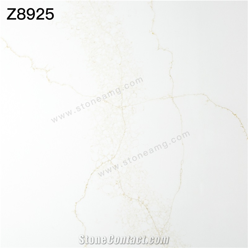 Quartz Calacatta Grey Veins White Color New Product