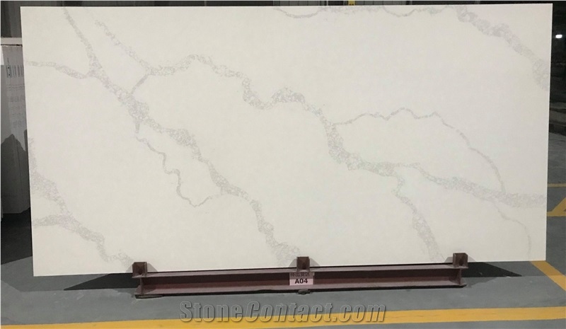 Thunder Grey Line Calacatta Quartz Stone Slab