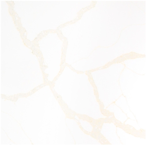 White Calacatta Golden Veins Quartz Slab