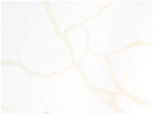 White Calacatta Golden Veins Quartz Slab