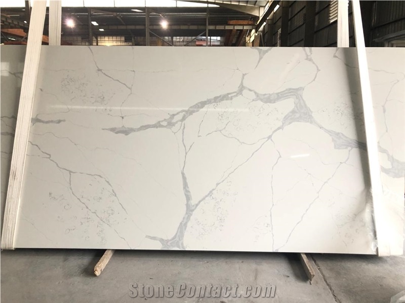 White Calacatta Quartz Stone Fashion Style