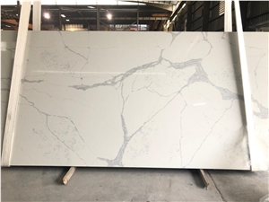 White Calacatta Quartz Stone Fashion Style