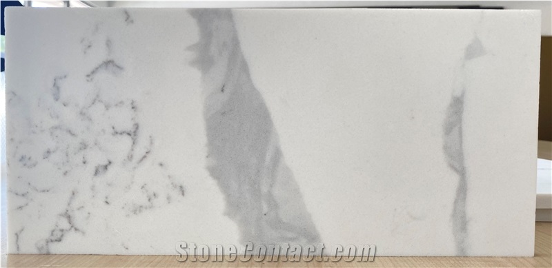 White Calacatta Quartz Stone Fashion Style