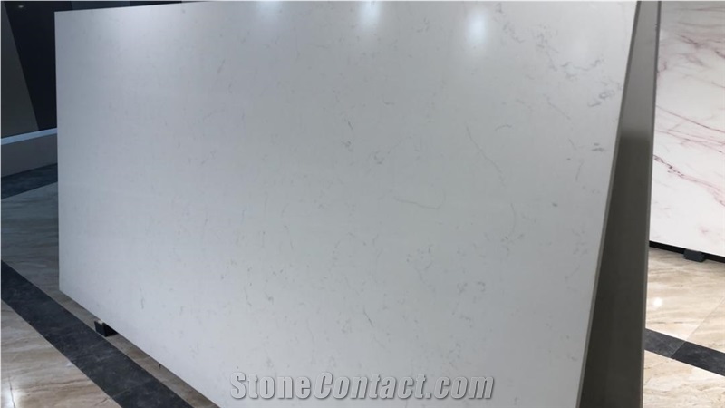 Z8115 Cararra Pure White Quartz Stone Slab