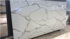 Z9058 Calacatta Deep Grey Vein Quartz Slabs