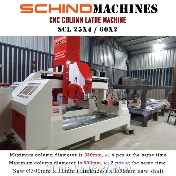 SCHIND SCL 25X4 / 60X2 CNC Column Lathe Machine