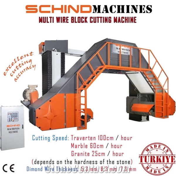 SCHINDMACHINES SMW10 Multi Wire Granite-Marble Block Cutting Machine