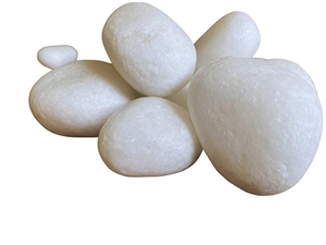 Drum White Tumbled Pebble Stone