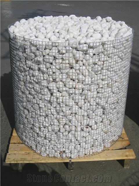 Drum White Tumbled Pebble Stone