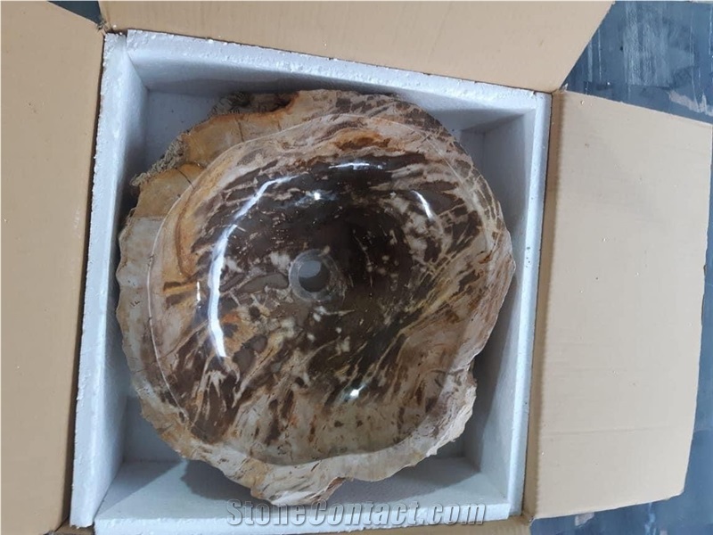 Petrified Wood Wash Basins