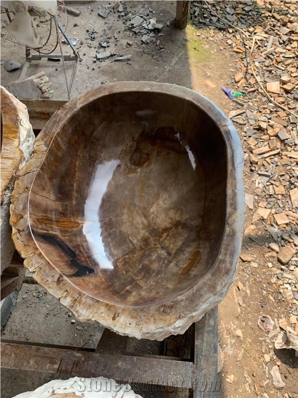 Petrified Wood Wash Basins