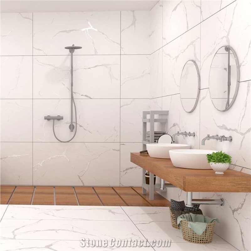 Statuario Brilliant White Matte Porcelain Tiles