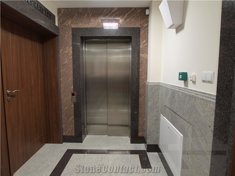 Juparana California Granite Elevator Wall