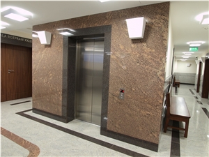 Juparana California Granite Elevator Wall