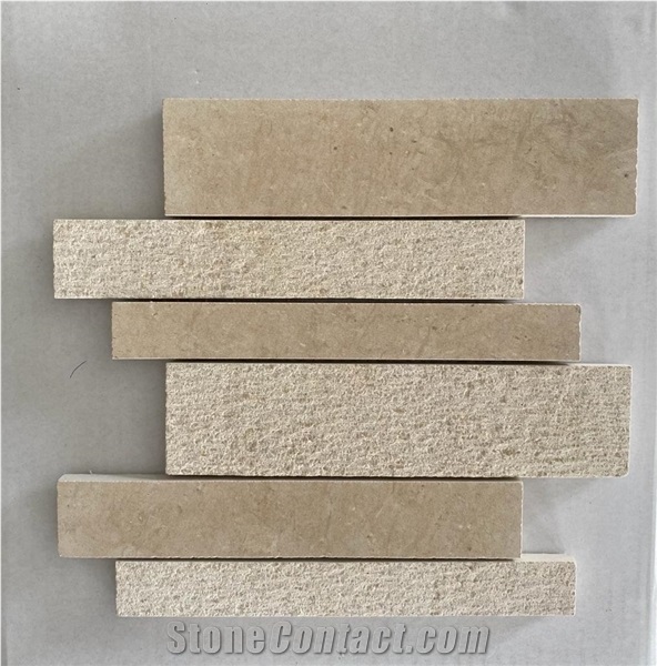 Marble Mosaic Tile Linear Stripes