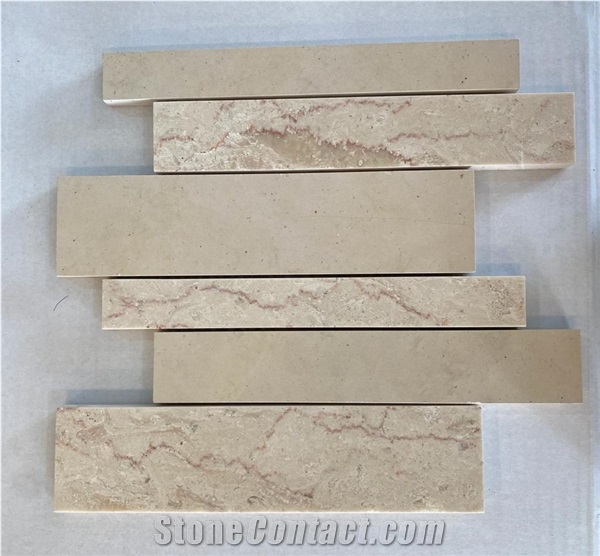Marble Mosaic Tile Linear Stripes