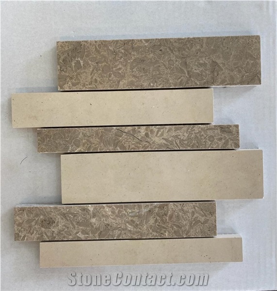 Marble Mosaic Tile Linear Stripes