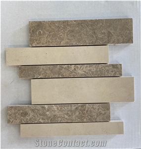 Marble Mosaic Tile Linear Stripes