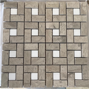 Thala Beige Limestone Rectangular Mosaic Tile 4,8*2,3 Cm