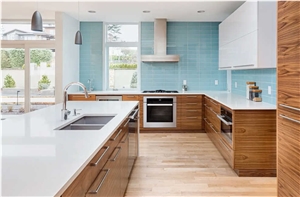 White Quartz Kitchen Countertops