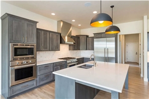 White Quartz Kitchen Countertops