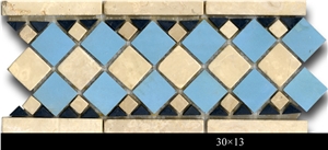 Marble+Ceramic Mix Mosaic Wall Borders
