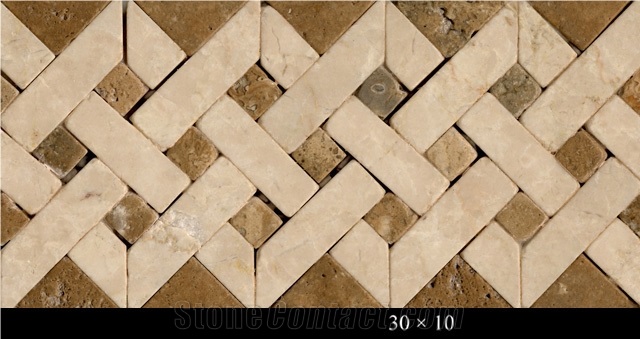 Marble+Ceramic Mix Mosaic Wall Borders