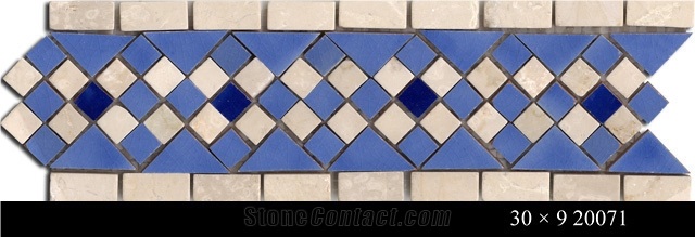 Marble+Ceramic Mix Mosaic Wall Borders