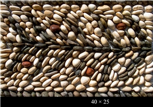 Pebble Stone Mosaic Decorative Borders
