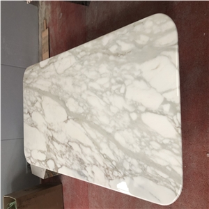 Hot Sale Italian Calacatta White Marble Dining Table Set
