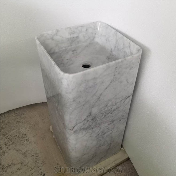 Wholesale Luxury Edition Square Marble Pedestal Wash Basin